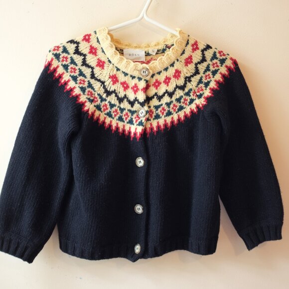 Doen kids Fair Isle wool cardigan - Picture 2 of 9
